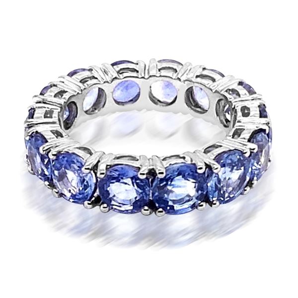 9.10ct Natural Ceylon Blue Sapphire 14K White Gold Ring