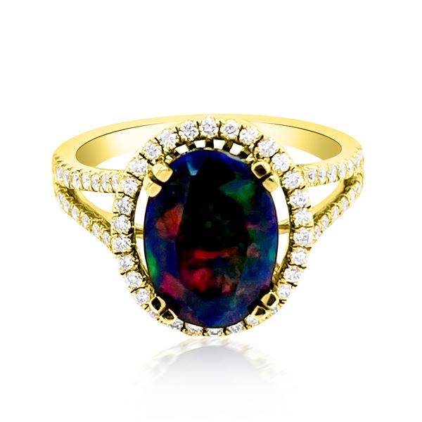 1.93ct Natural Opal 14K Yellow Gold 3.66gm Ring