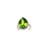 Image 6 : 9.26ct Natural Peridot 14K White Gold Ring