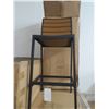 Image 2 : 12-Black Slat Patio Bar Stools - 12 X $