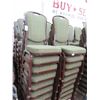 Image 1 : 105-Green Padded Stack Chairs - 105 X $