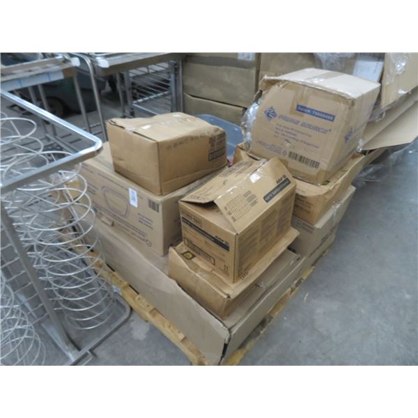 Dispenser & Napkins, Lids & Assorted Supplies On Pallet