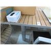 Image 1 : 4-Plank Style Square Highbar Patio Tables - 4 X $