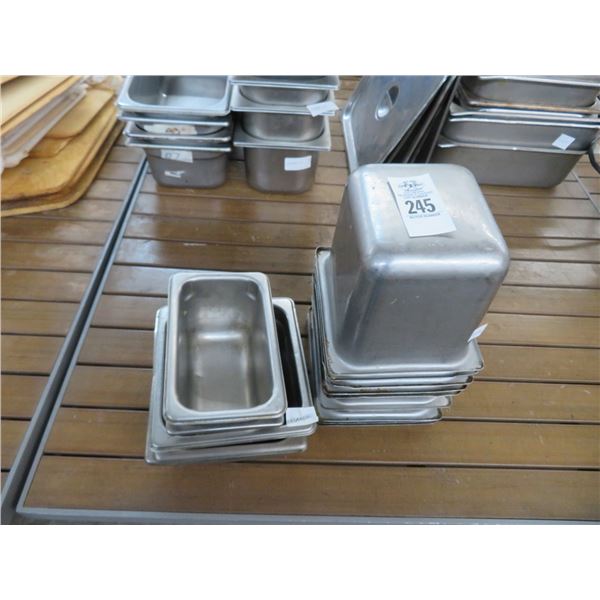 14-Assorted 1/6 Size & 1/9 Size Insert Pans - 14 X $