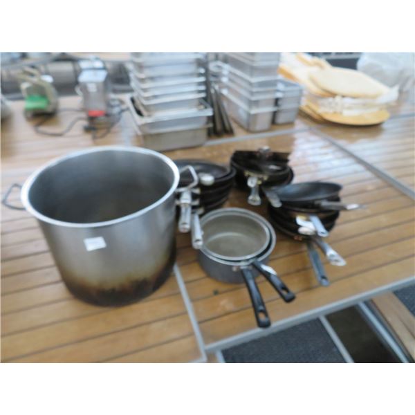 Assorted Fry Pans & Stock Pot