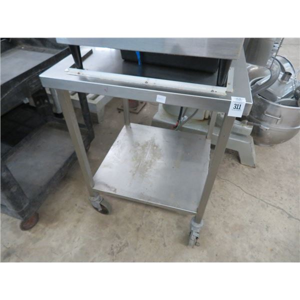 S/S 24 x 24 Rolling Equipment Stand w/Undershelf