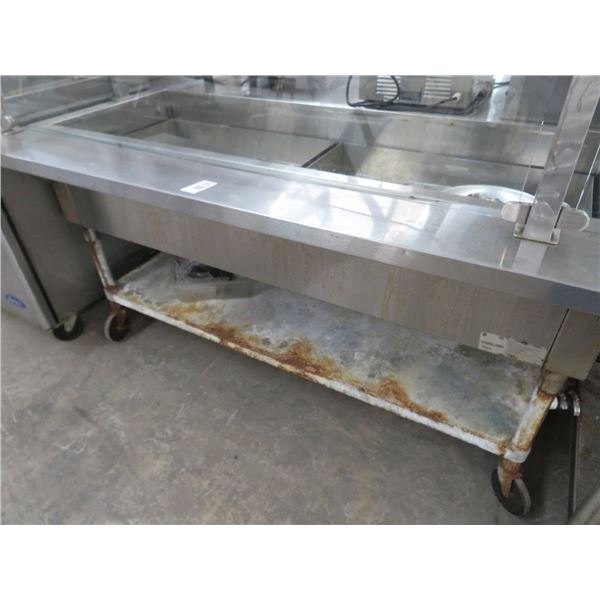 5' S/S Rolling Beer Trough w/Undershelf