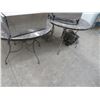 Image 1 : Iron Base Faux Concrete Top Patio Round Tables -2