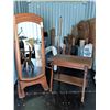 Image 1 : Antique Side Table & Swivel Mirror Cat A