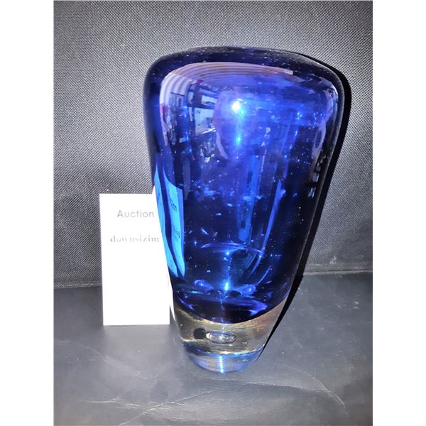 Colbalt Bue Crystal Vase Cat A