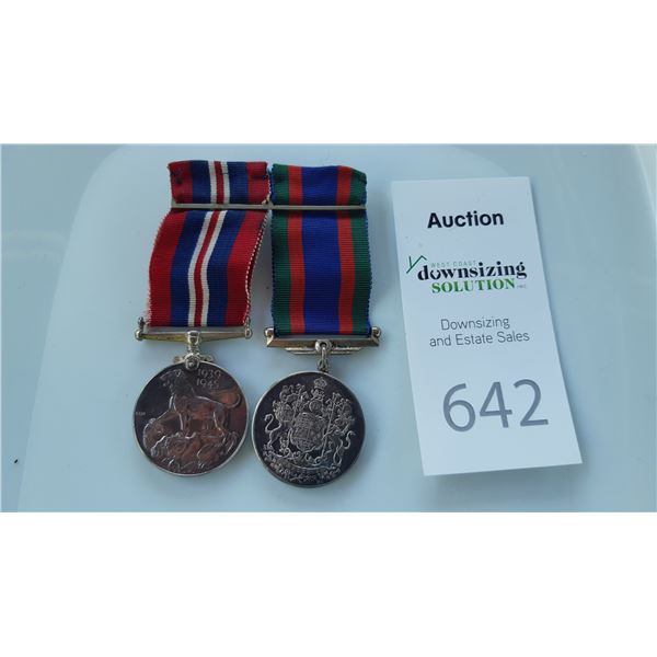 Sterling Military Medals A