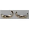Image 2 : Large Navajo Sterling Half Hoop Earrings