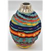 Image 2 : Sioux Hand Beaded Metal Vase by Kills Thunder