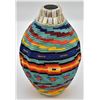 Image 3 : Sioux Hand Beaded Metal Vase by Kills Thunder