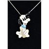 Image 3 : Zuni Sterling Inlay Pluto Pin Pendant Necklace