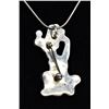 Image 4 : Zuni Sterling Inlay Pluto Pin Pendant Necklace