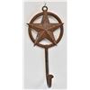 Image 4 : 2 Hand Forged Cast Iron Texas Star Coat Hooks