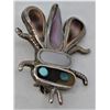 Image 2 : Historic Navajo Sterling Turquoise Bug Pin
