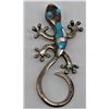 Image 1 : 1990s Zuni Sterling Inlay Gecko Pin Pendant