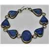 Image 1 : Sterling Lapis Heart Link Bracelet
