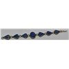 Image 3 : Sterling Lapis Heart Link Bracelet