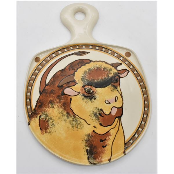 Vintage Janet Rothwoman Ceramic Pottery Trivet