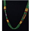Image 1 : Native American 6 Strand Sterling Bead Necklace