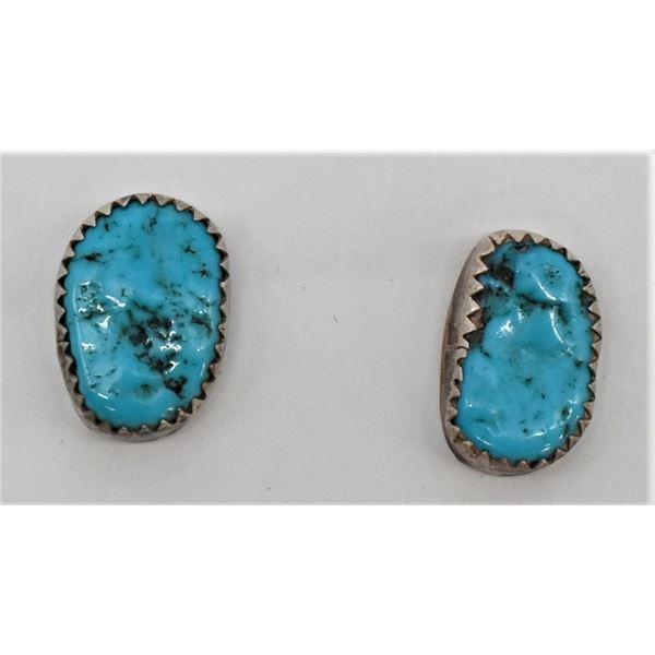 Navajo Sterling Turquoise Earrings