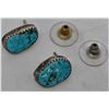 Image 3 : Navajo Sterling Turquoise Earrings
