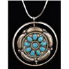 Image 1 : Zuni Sterling Turquoise & Coral Necklace