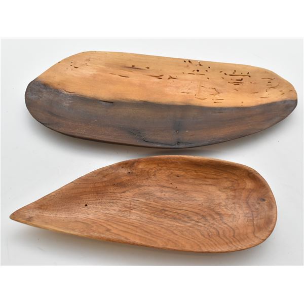 2 Hand Crafted Wooden Trays by John Campbell