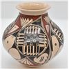 Image 1 : Mata Ortiz Polychrome Geometric Pottery Jar, Rios