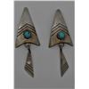 Image 2 : Navajo Sterling Turquoise Earrings