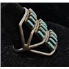 Image 3 : Navajo & Zuni Sterling Needlepoint Turquoise Set