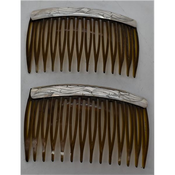 Navajo Sterling Hair Combs