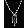 Image 1 : Estate Sterling & Faceted Rhinestone Necklace