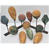 Image 2 : Indonesian Pottery Heads with 2 Metal Stands