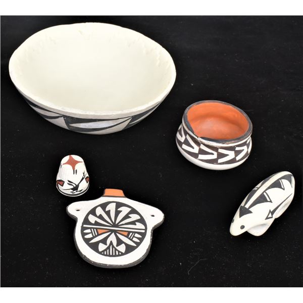5 Pieces of Native American Pottery
