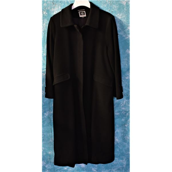 Anne Klein Full Length Lambswool Coat, Size 12