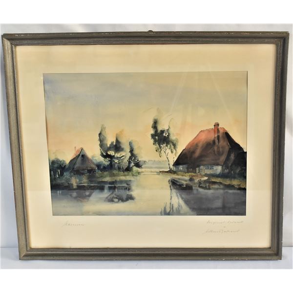 Antique Vintage Watercolor Painting
