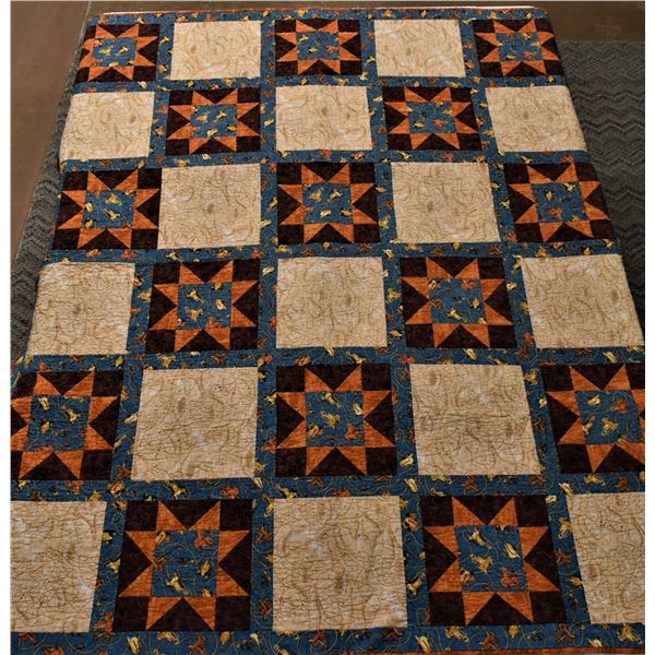 Vintage Hand Crafted Cowboy Quilt Judy Billings