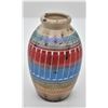 Image 1 : Native American Navajo Etched Pottery Vase