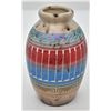 Image 3 : Native American Navajo Etched Pottery Vase