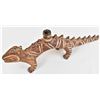 Image 1 : Mexican Redware Pottery Iguana Candleholder