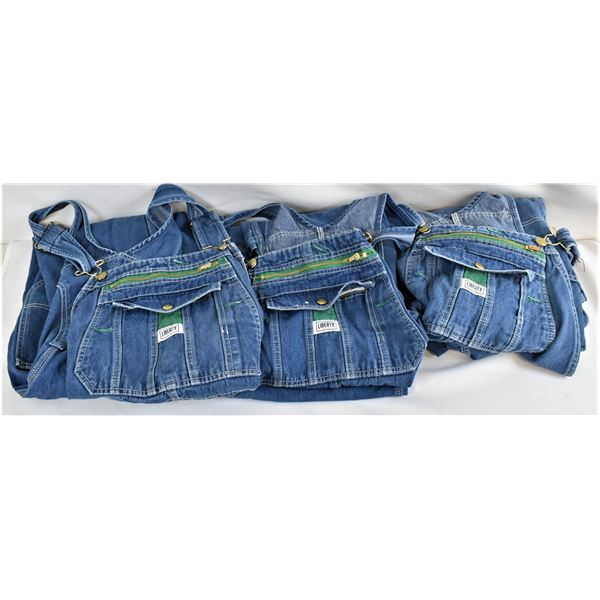 3 Pairs of Women's Liberty Denim Bib Overalls