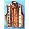 Image 1 : Southwestern Wool Reversible Vest, Concho Buttons
