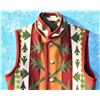 Image 2 : Southwestern Wool Reversible Vest, Concho Buttons