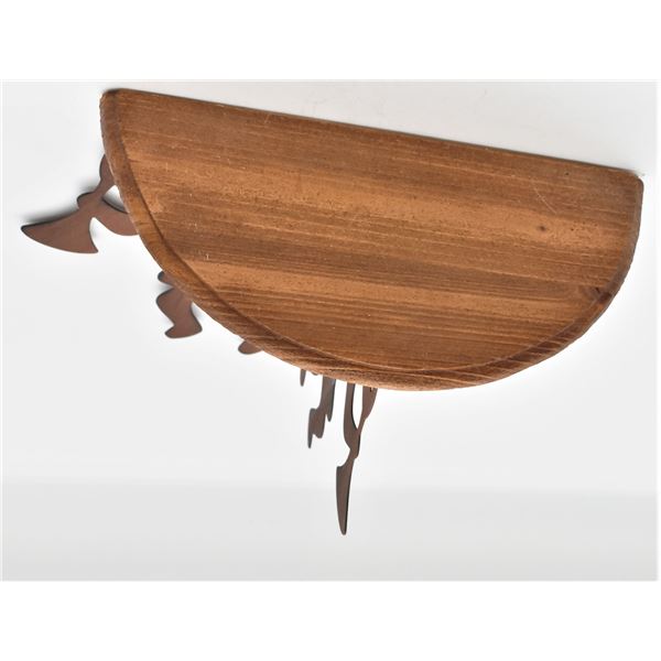 Metal Art and Wood Kokopelli Wall Shelf