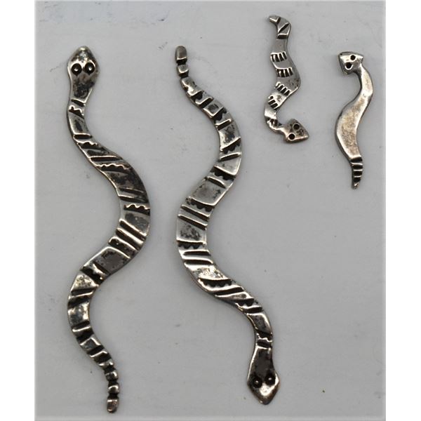 2 Pairs of Sterling Rattlesnake Earrings
