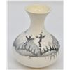 Image 1 : Stenciled NW Coast Designs on Pottery Vase